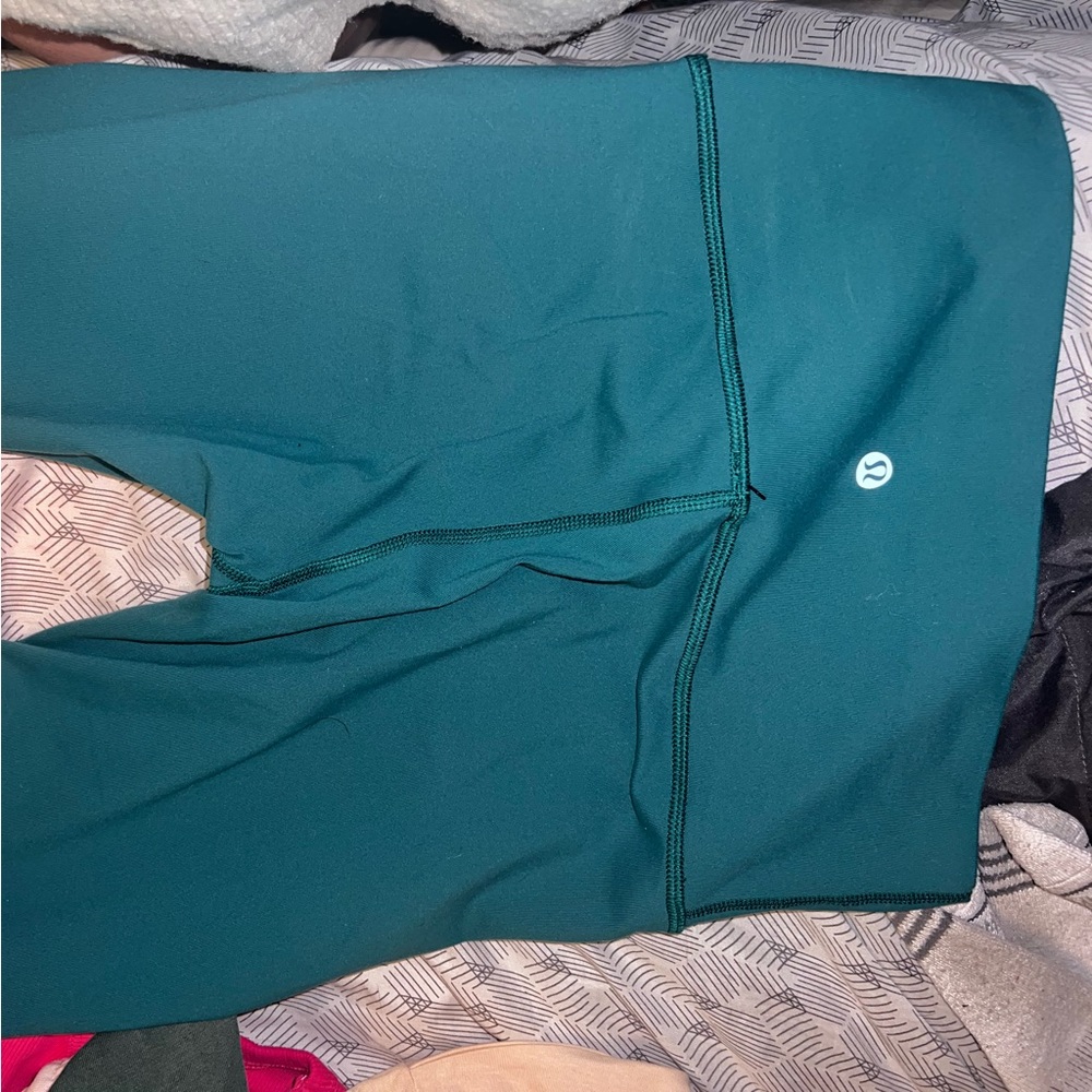 Brand new LULULEMON align leggings. everest green. size 6 25in long